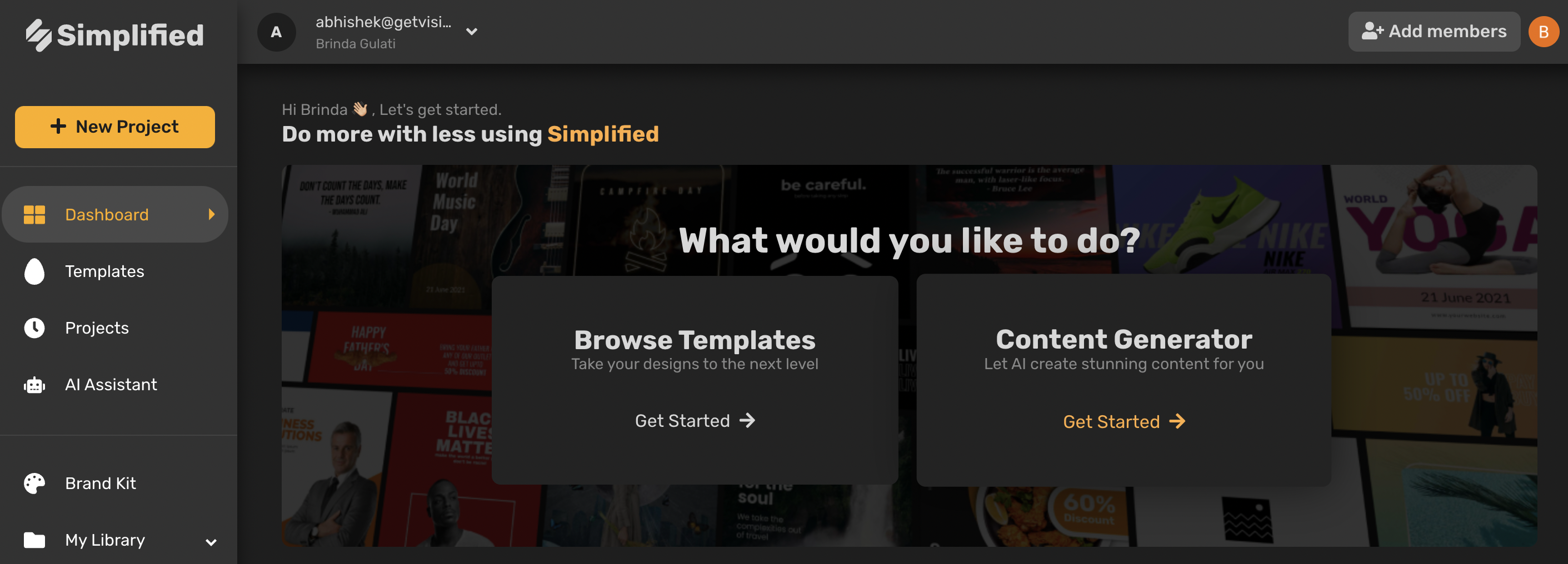 simplified screen