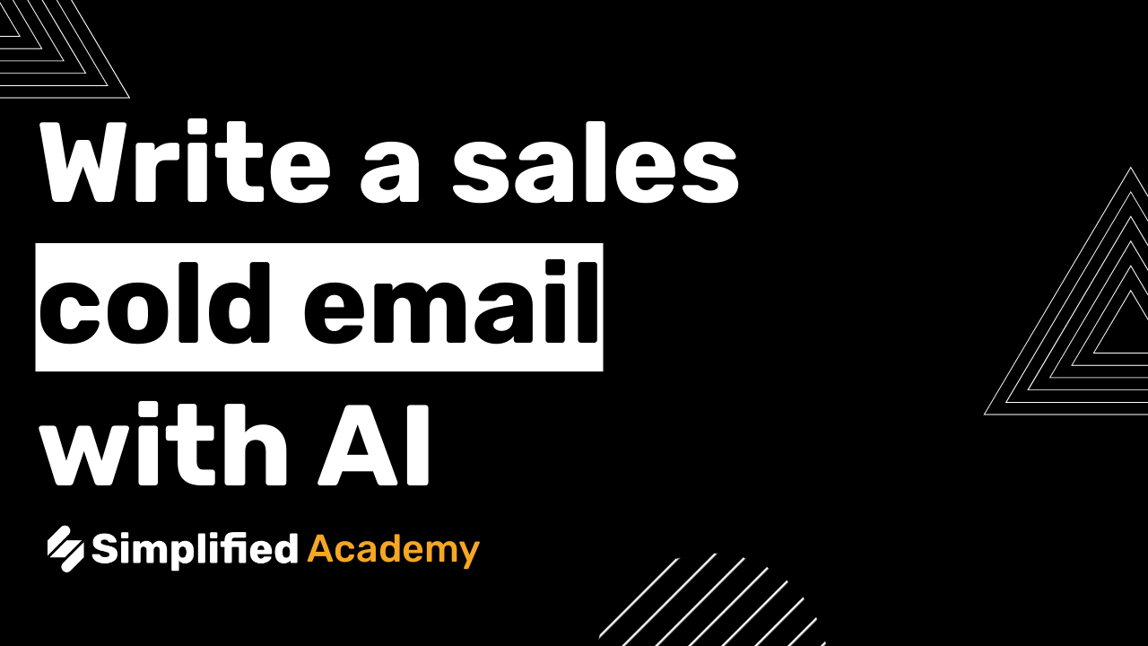 Use AI to write a sales demo cold email - Simplified Academy
