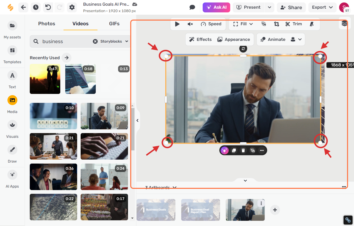 how to insert video on powerpoint presentation adjust video