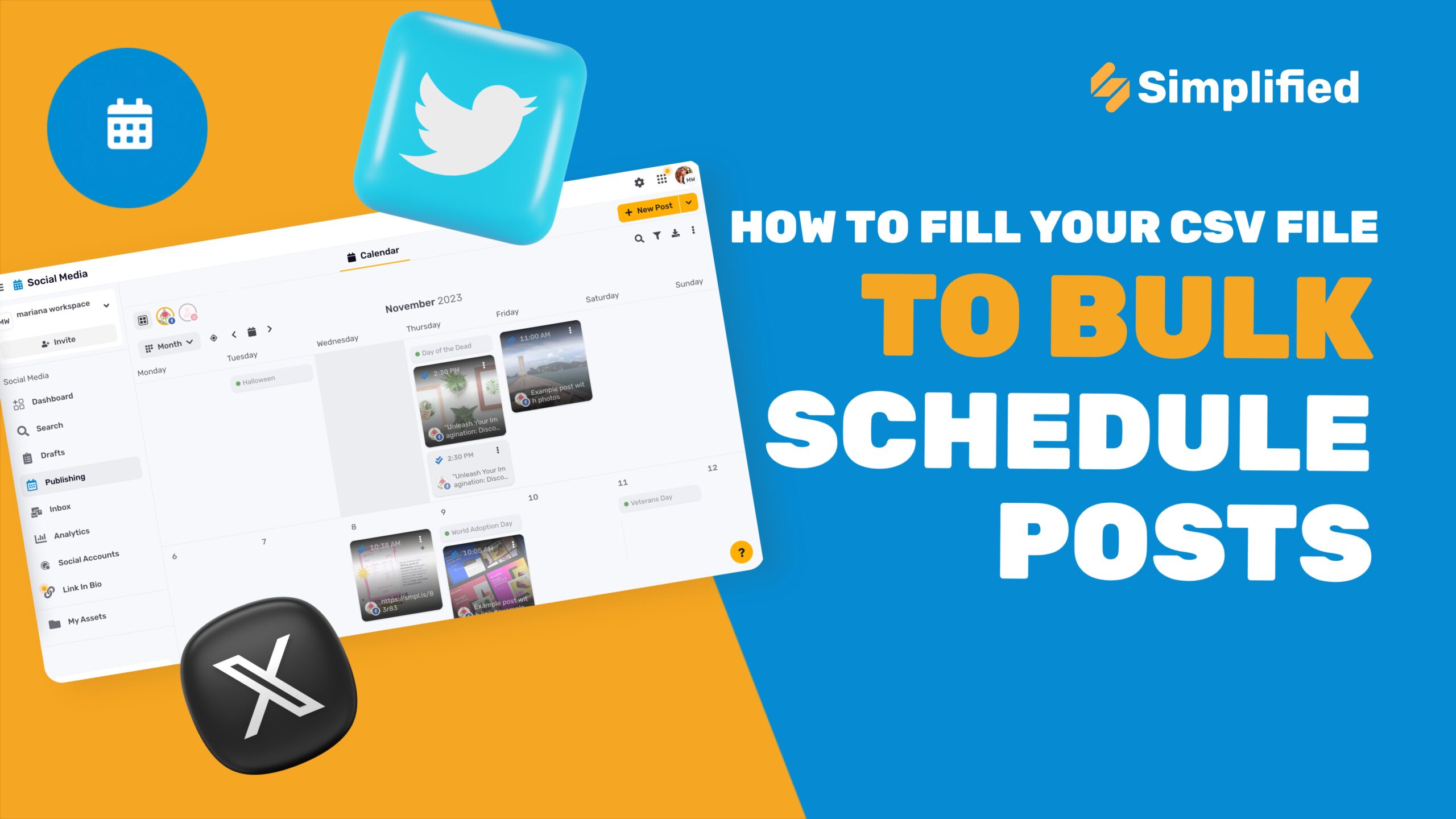 How to fill your CSV file to bulk schedule posts to X (former Twitter ...