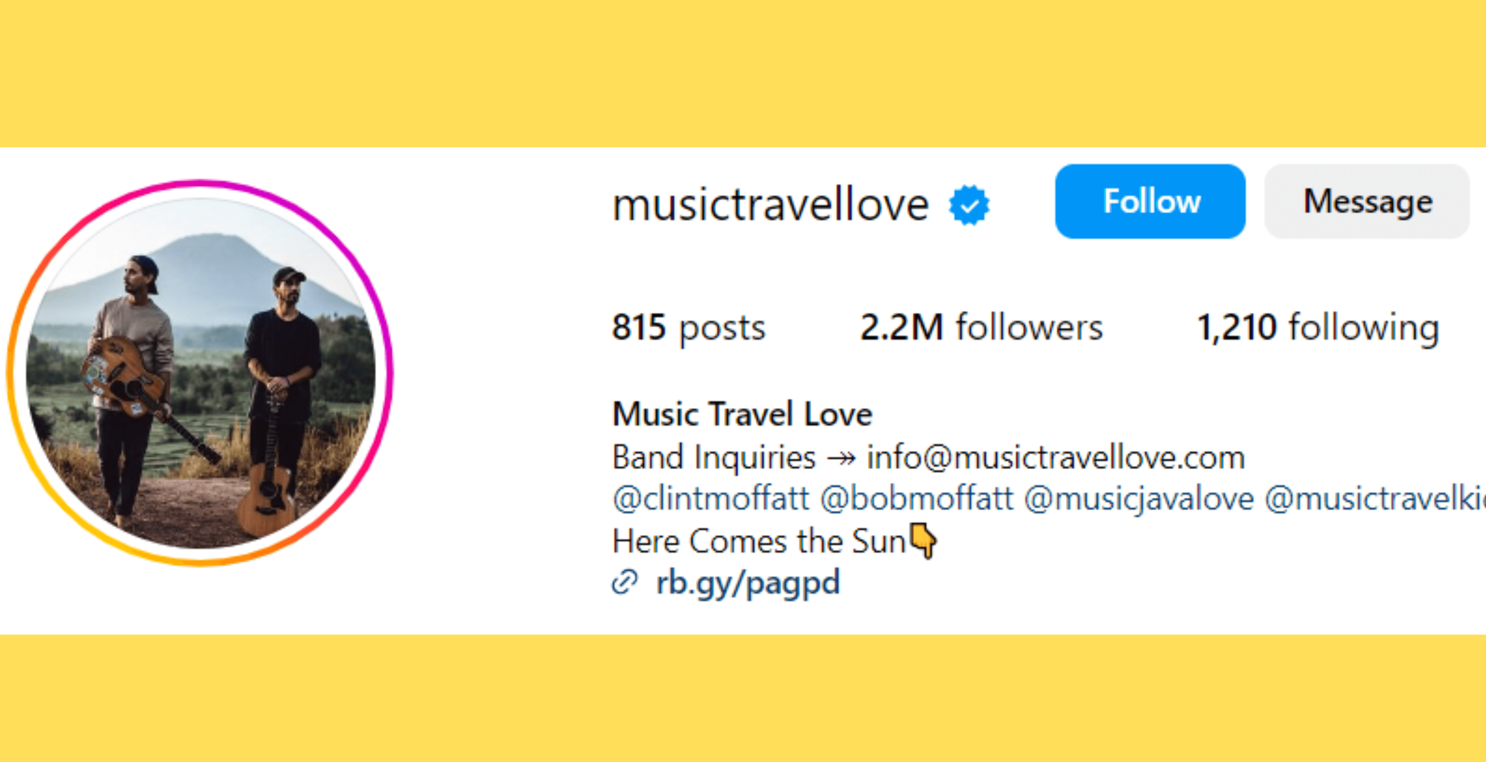 traveller username for instagram