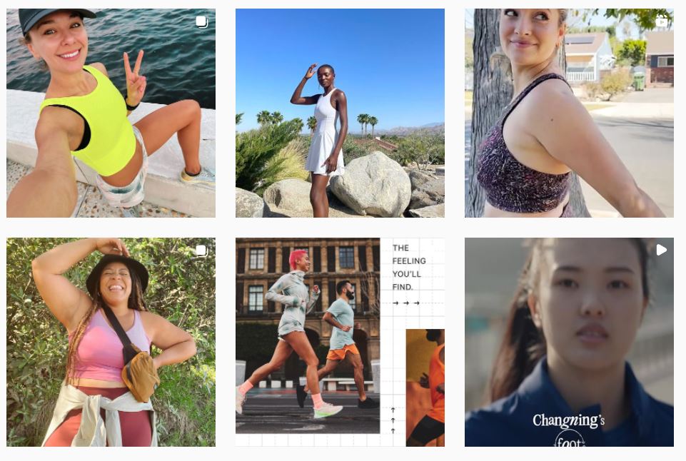 Diseño de redes sociales de Lululemon