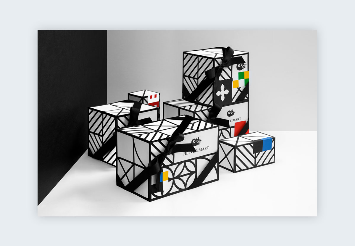Geometric patterns in graphic design