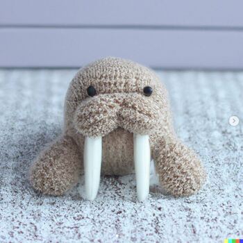 DALL-E 2 - Indicación: “A cute knitted walrus” DALL-E 2 - Indicación: “A cute knitted walrus”