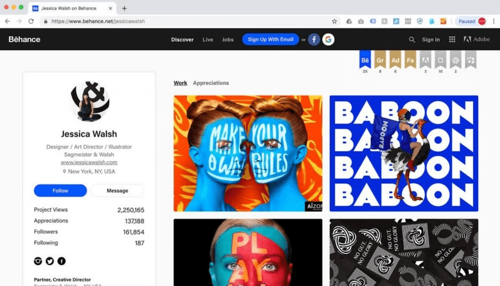 Portfolio de Jessica Walsh