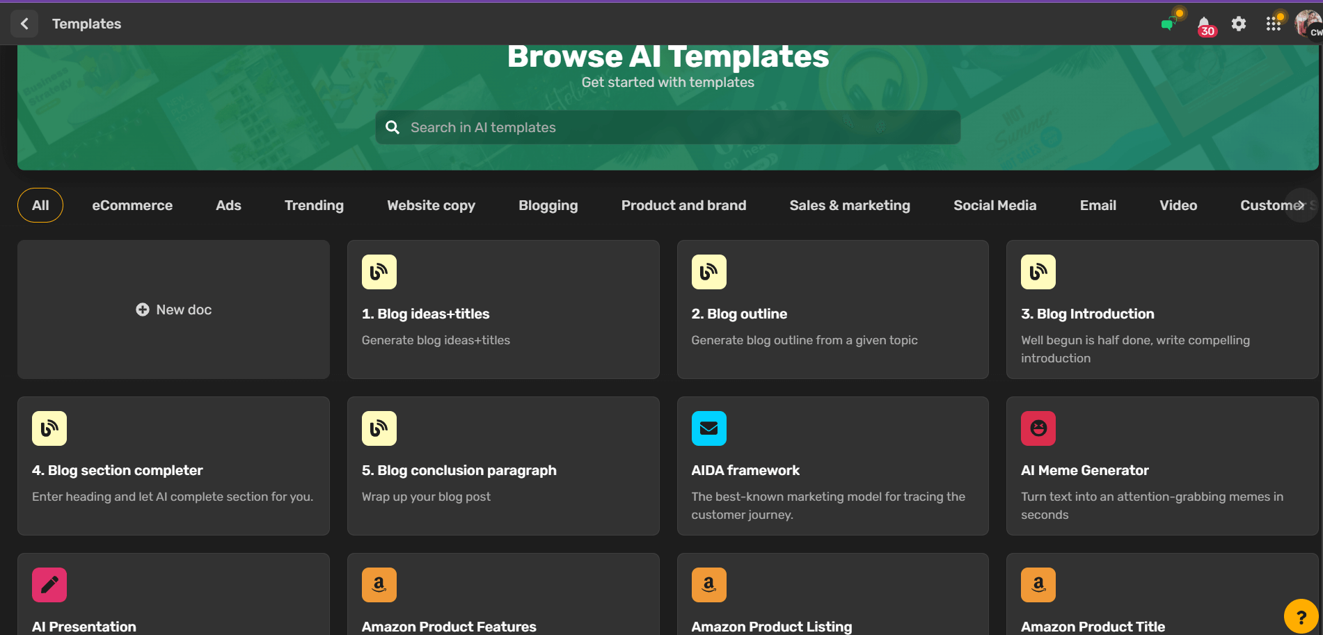 AI Content Generator Templates