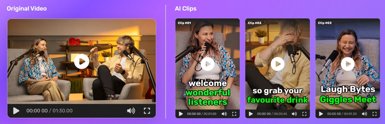 AI Podcast Clip Generator Work