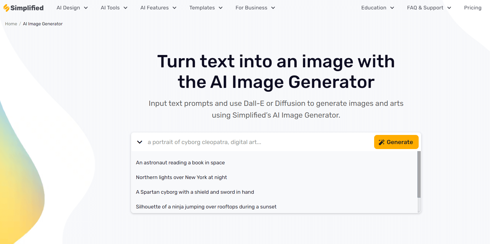 AI text-to-image tool