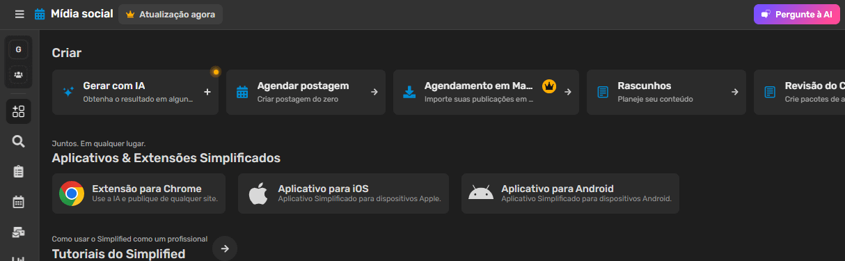 Acesse a Área de