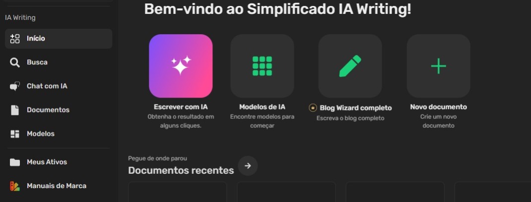 Acesse o AI Writer