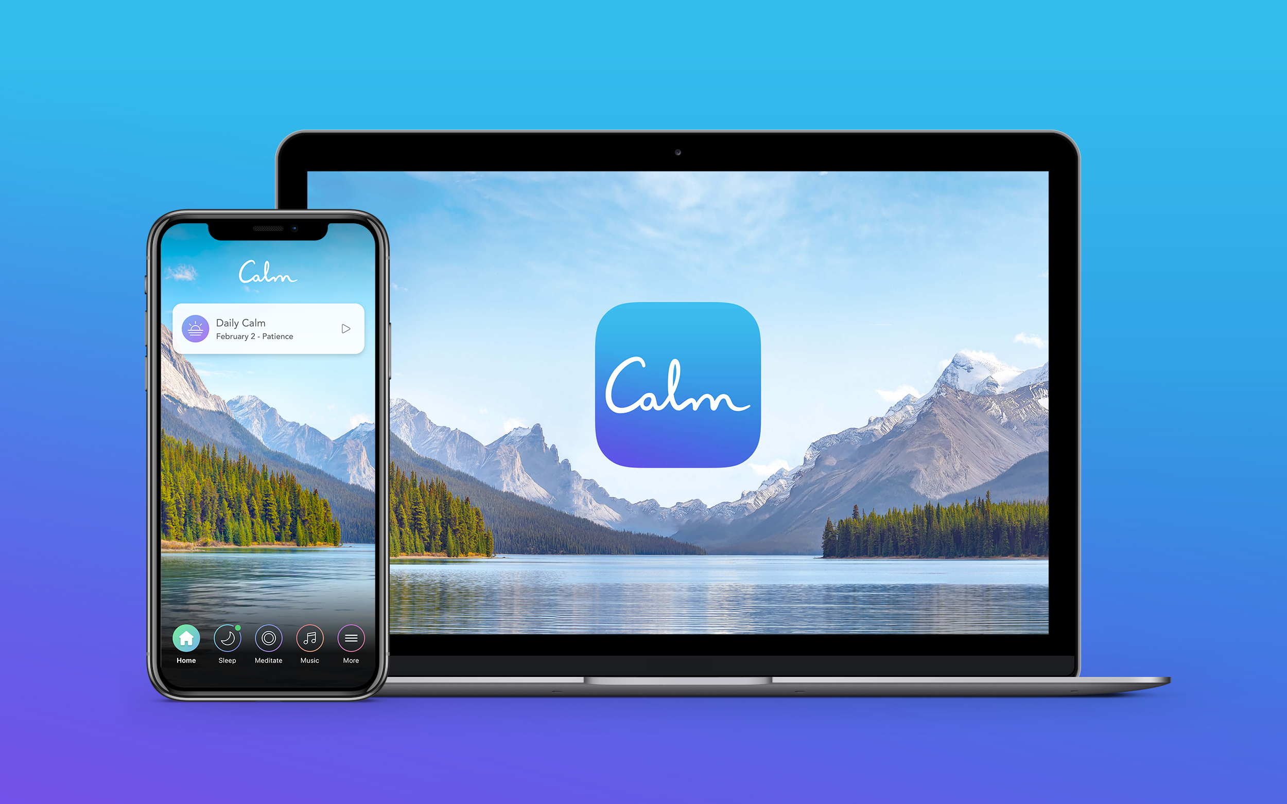 Calm blue gradient logo Calm blue gradient logo