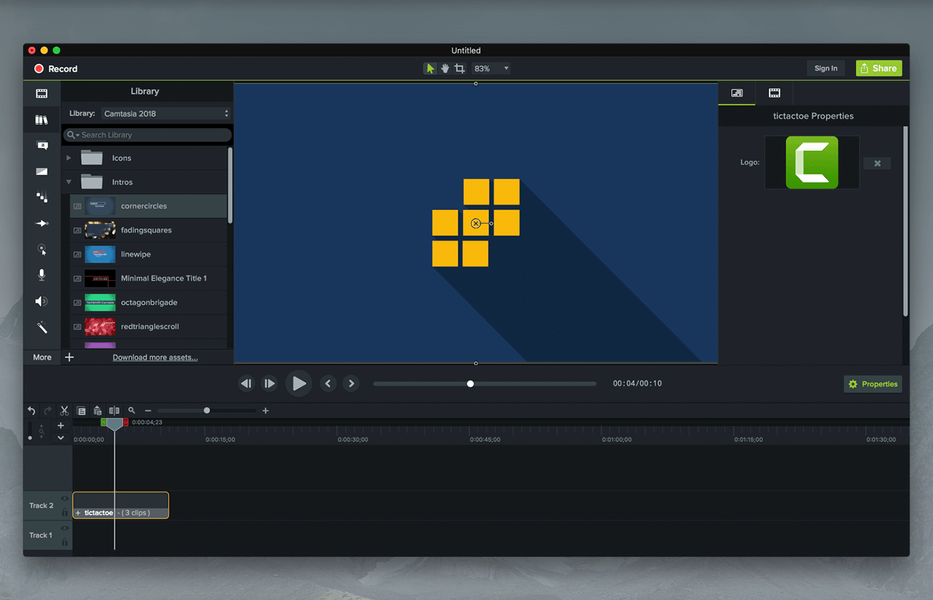 Camtasia feature