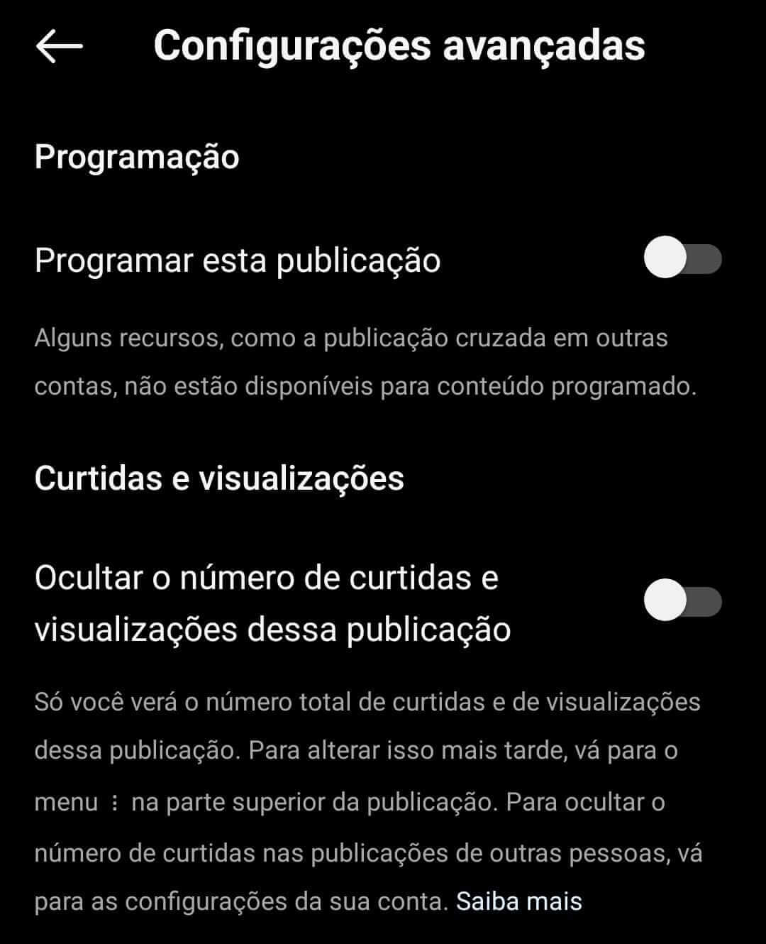 Clique em Programar Postagem