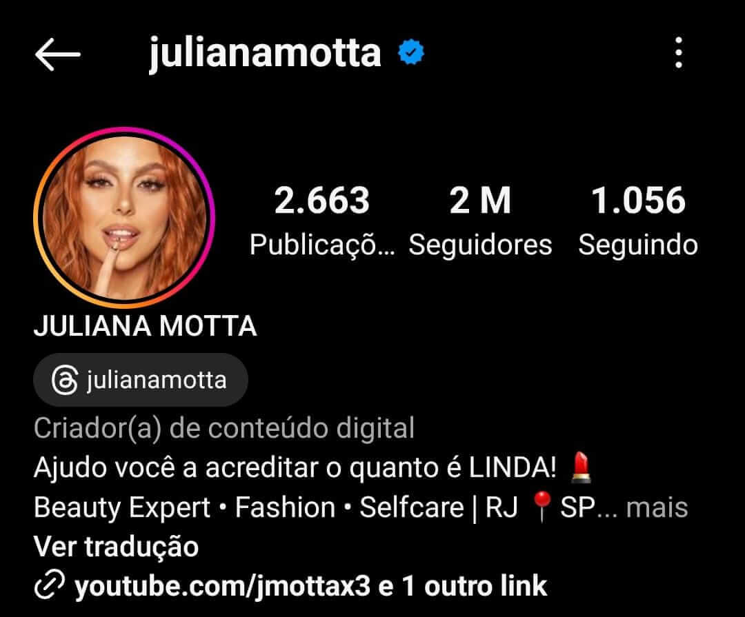 Estrutura básica de bio de Instagram