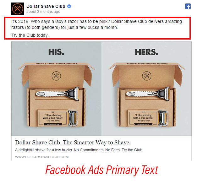 Dollar Shave Club-Facebook Ads Primary Text description Dollar Shave Club-Facebook Ads Primary Text description-copy ai