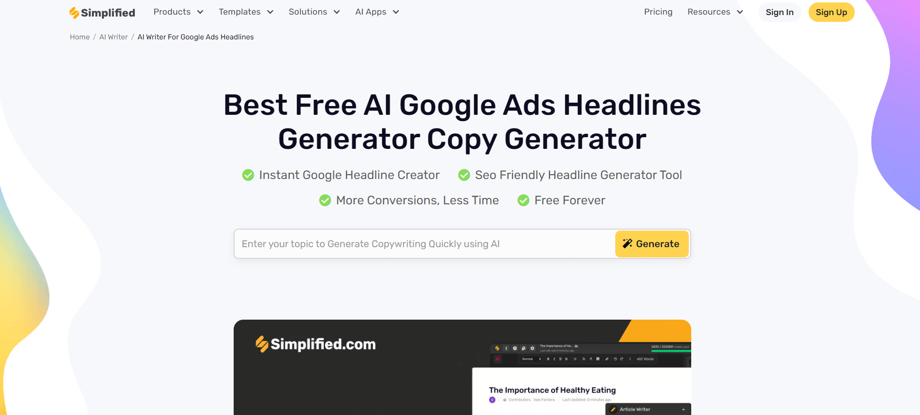 FREE Google Ads Headline Generator 