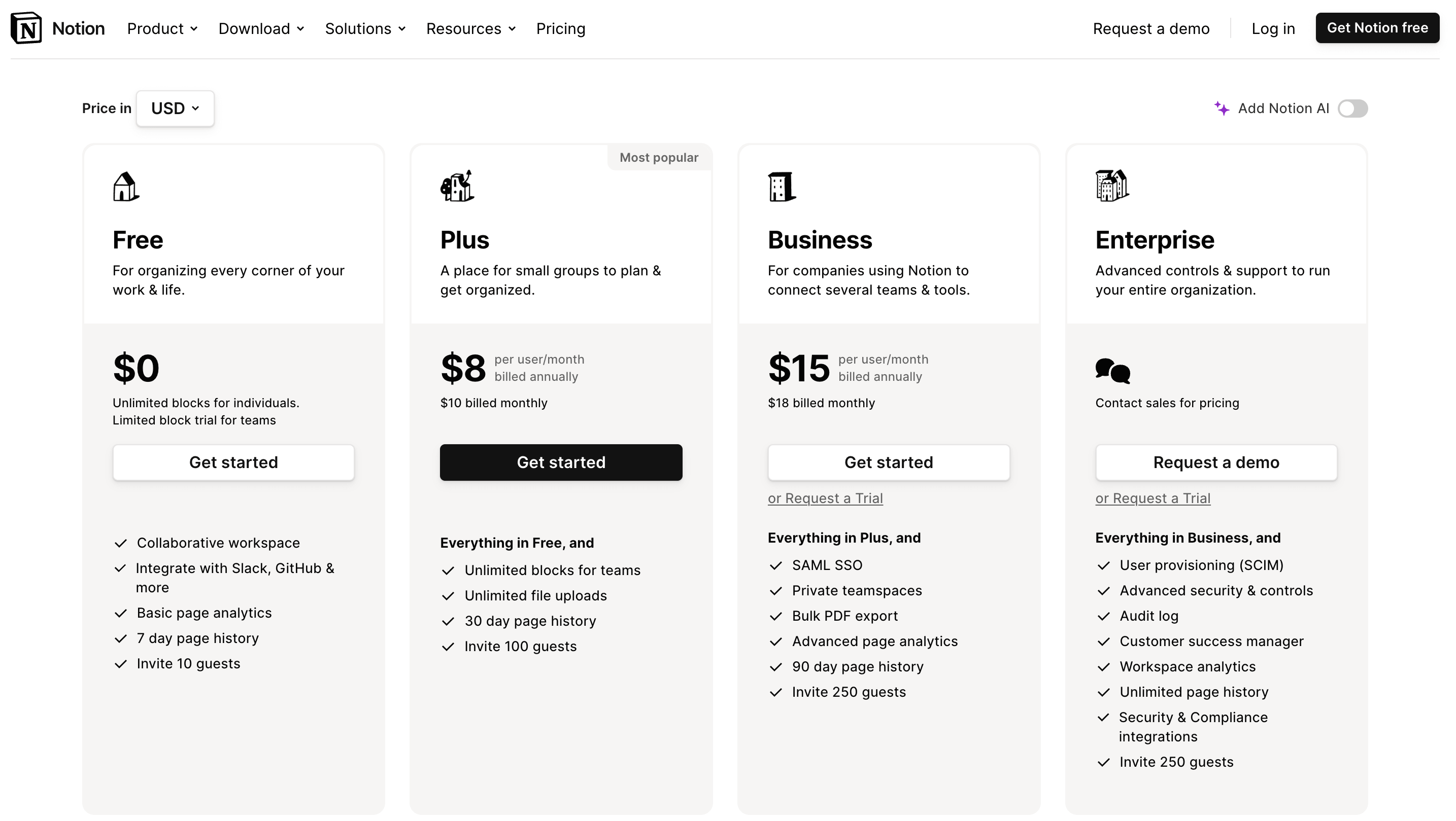 Notion AI pricing