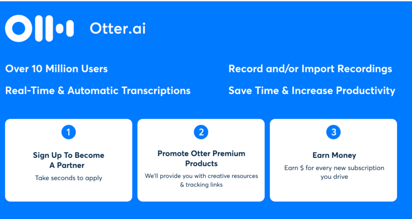 Otter.ai affiliate program