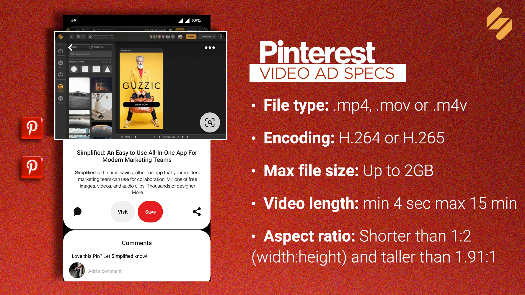 Pinterest Video Ad Specifications 