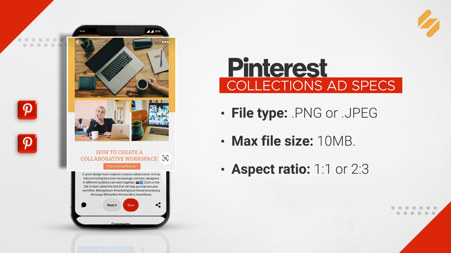 Pinterest Collection Ad Specifications 