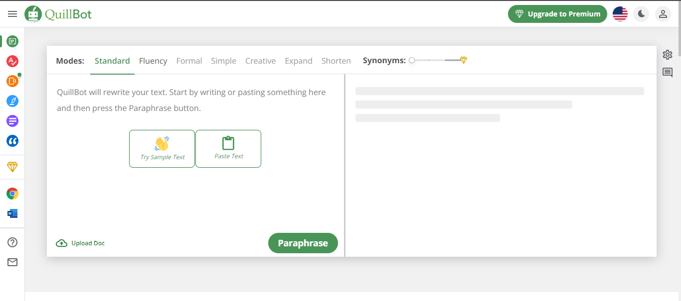 Quillbot's Rewording Tool