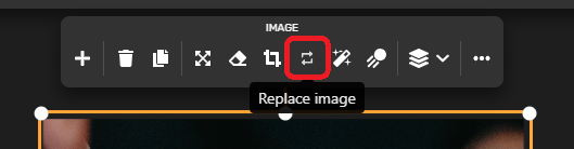 Replace image