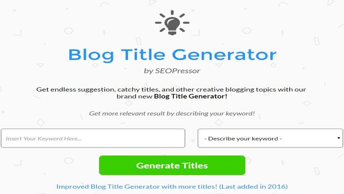 SEOPressor Blog Title Generator SEOPressor Blog Title Generator
