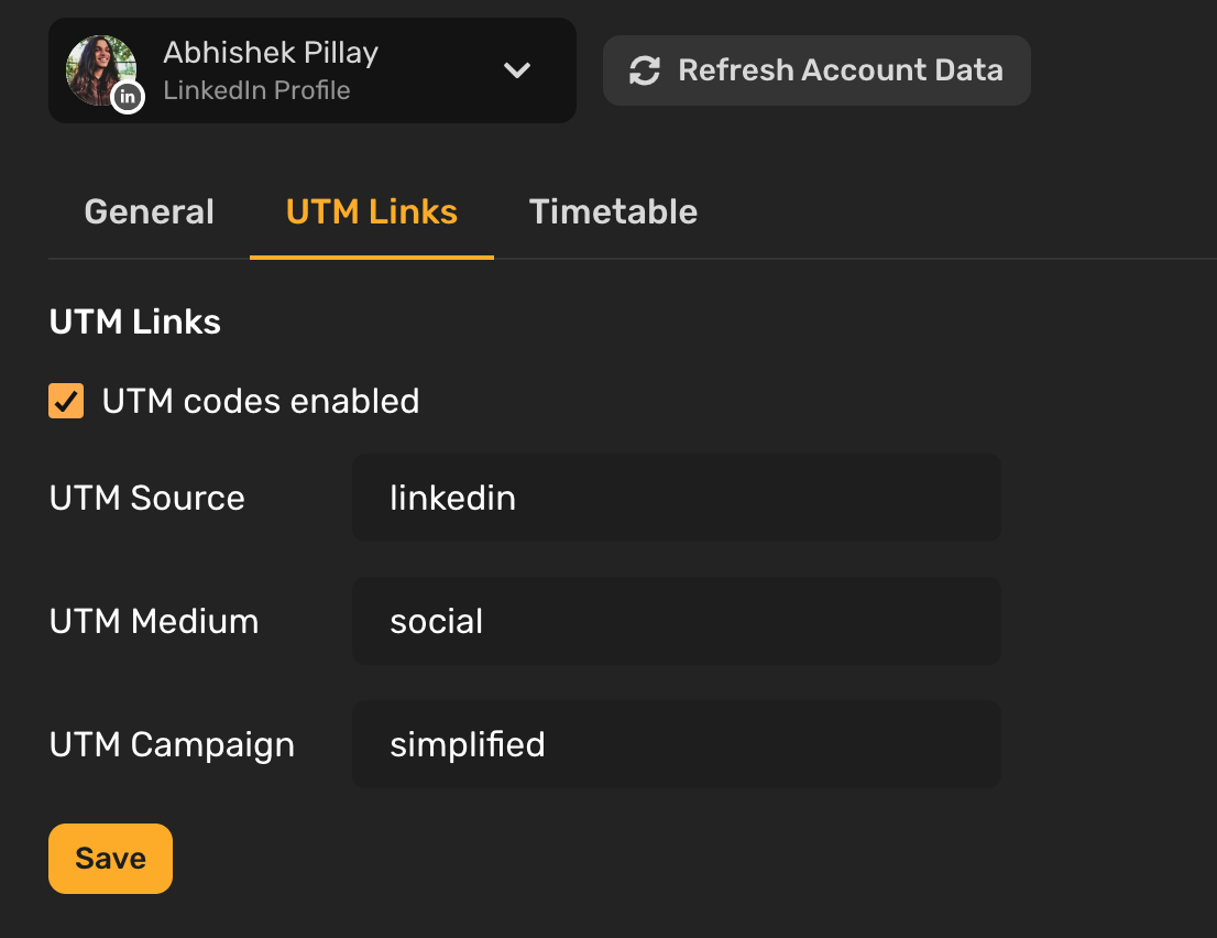 Add UTMs on Simplified
