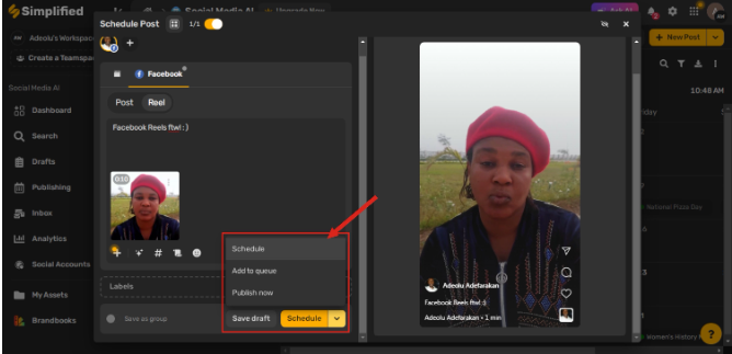 Schedule the Reels You Want to Post