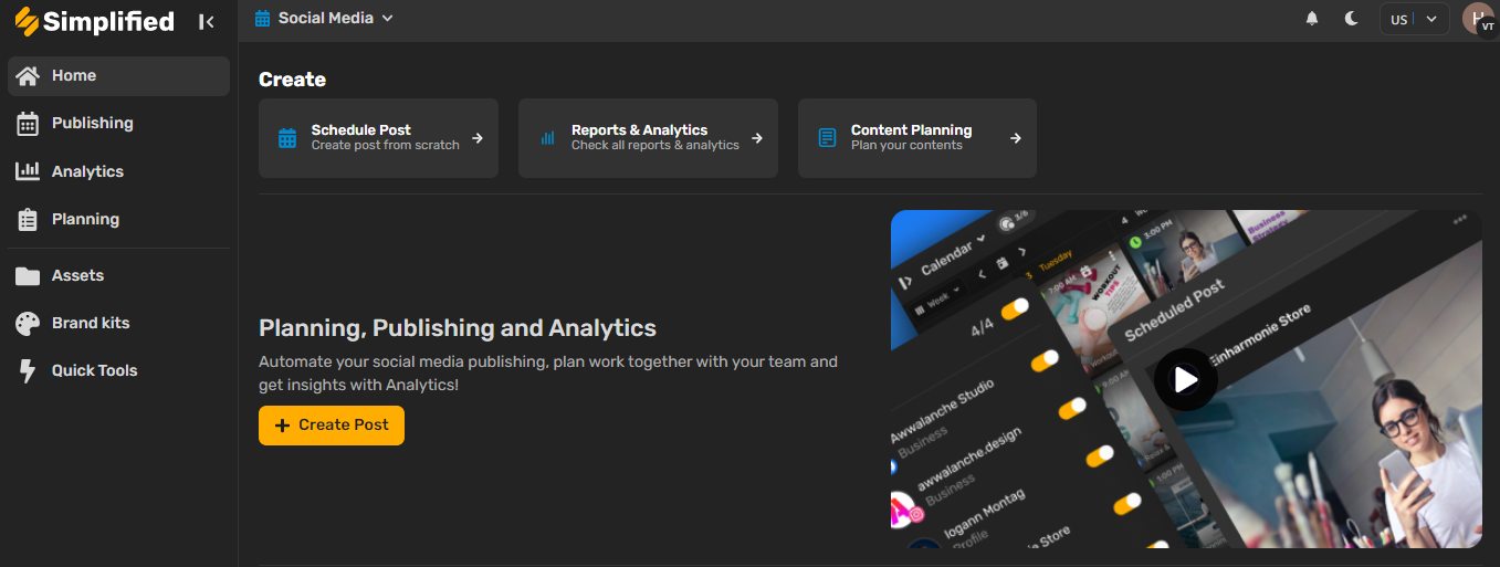 simplified social media management dashboard simplified social media management dashboard