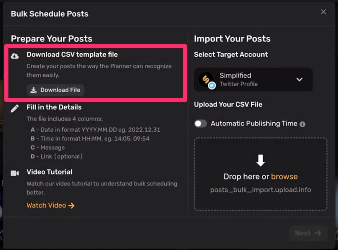 How To Bulk Schedule Twitter Posts With Simplified Simplified How To Bulk Schedule Twitter Posts With Simplified Simplified