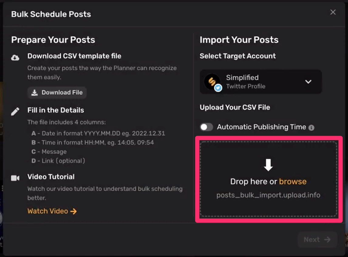 How To Bulk Schedule Twitter Posts With Simplified Simplified How To Bulk Schedule Twitter Posts With Simplified Simplified
