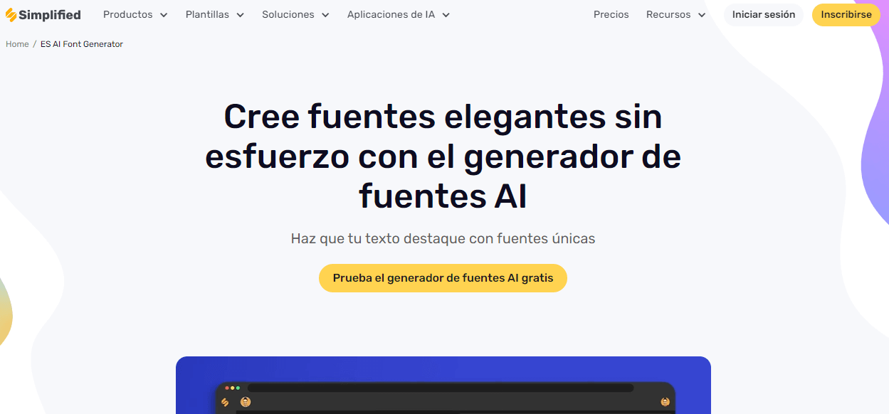 Simplified generadores de fuentes 