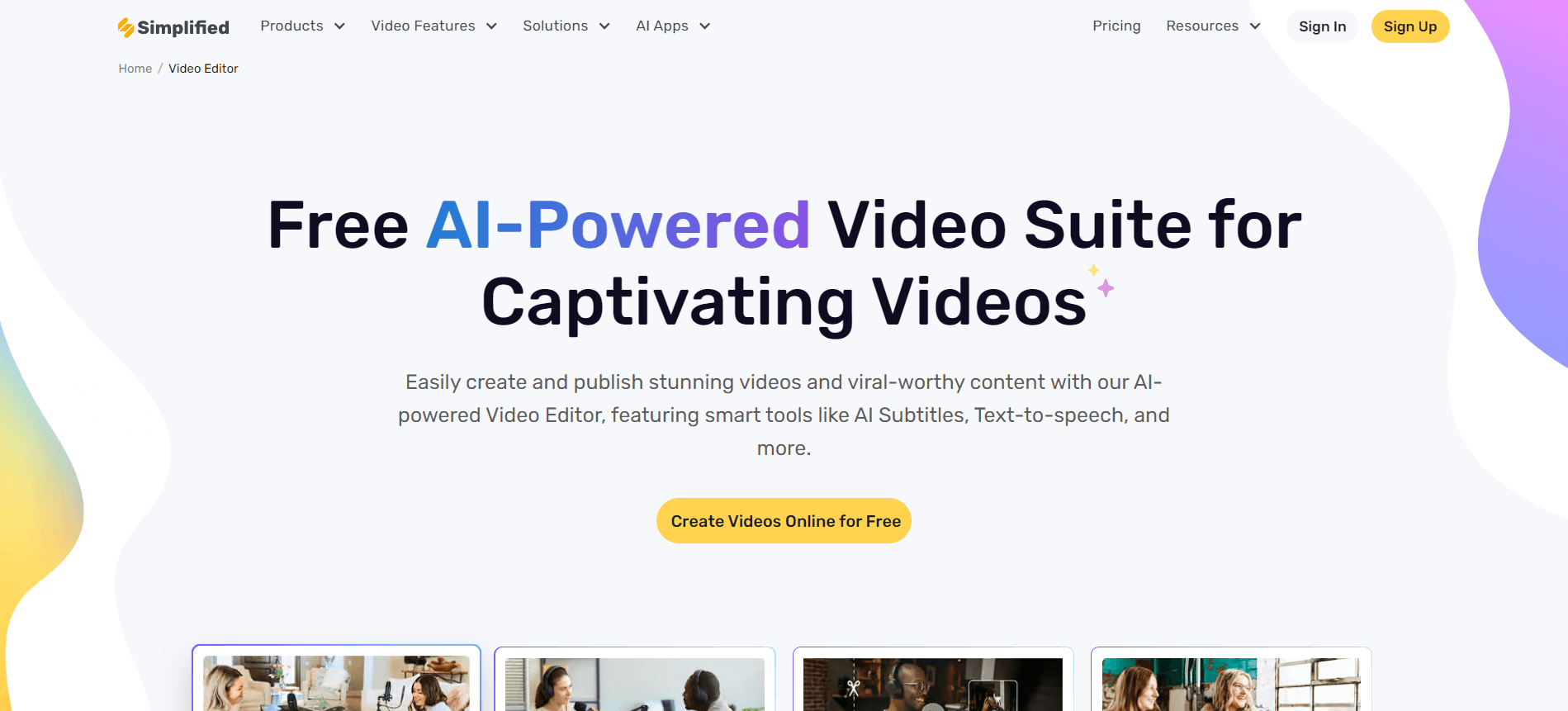 Simplified Video Creation