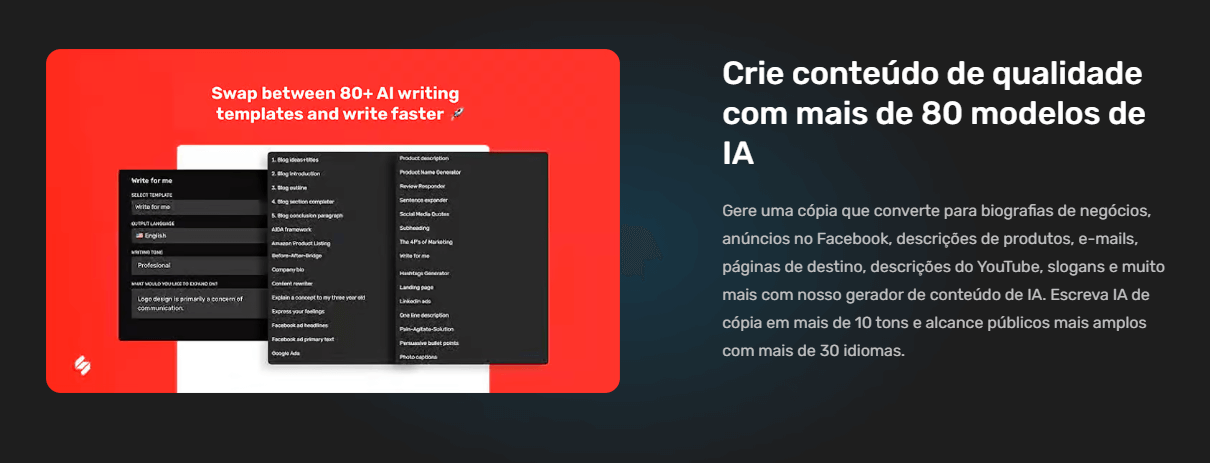 Simplified proporciona o Copy AI Rewriter