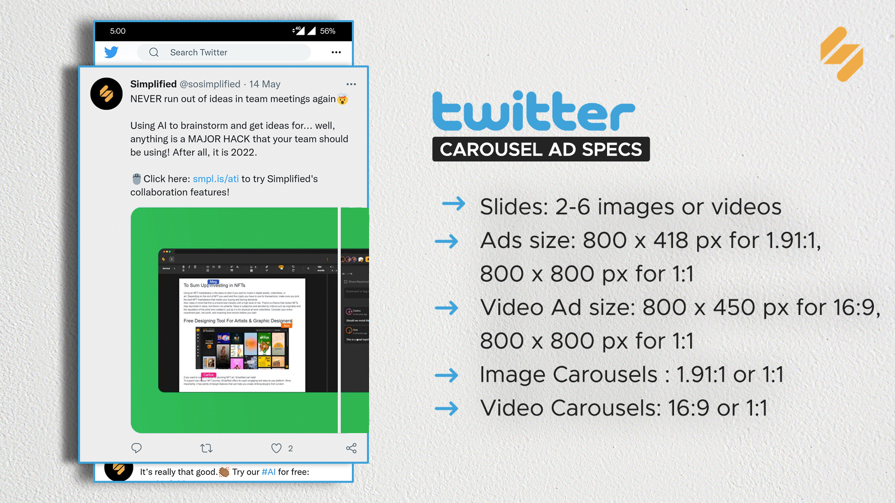Twitter Carousel Ad Specs