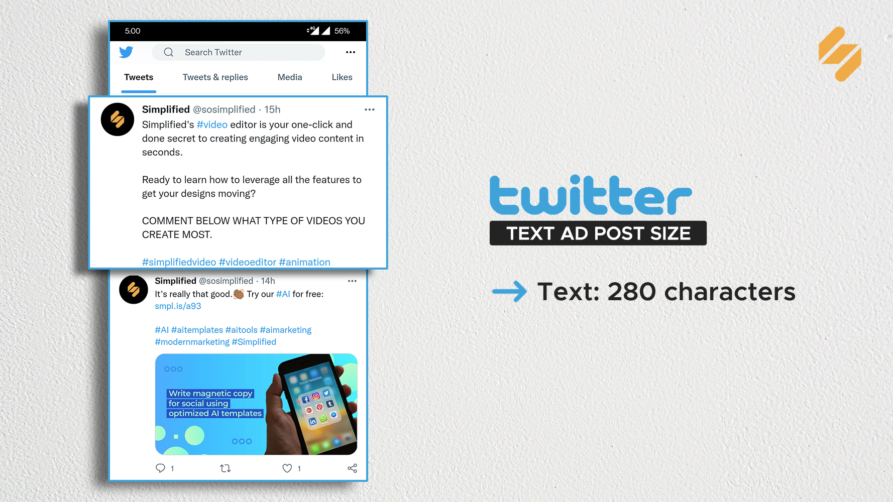 Twitter text ad
