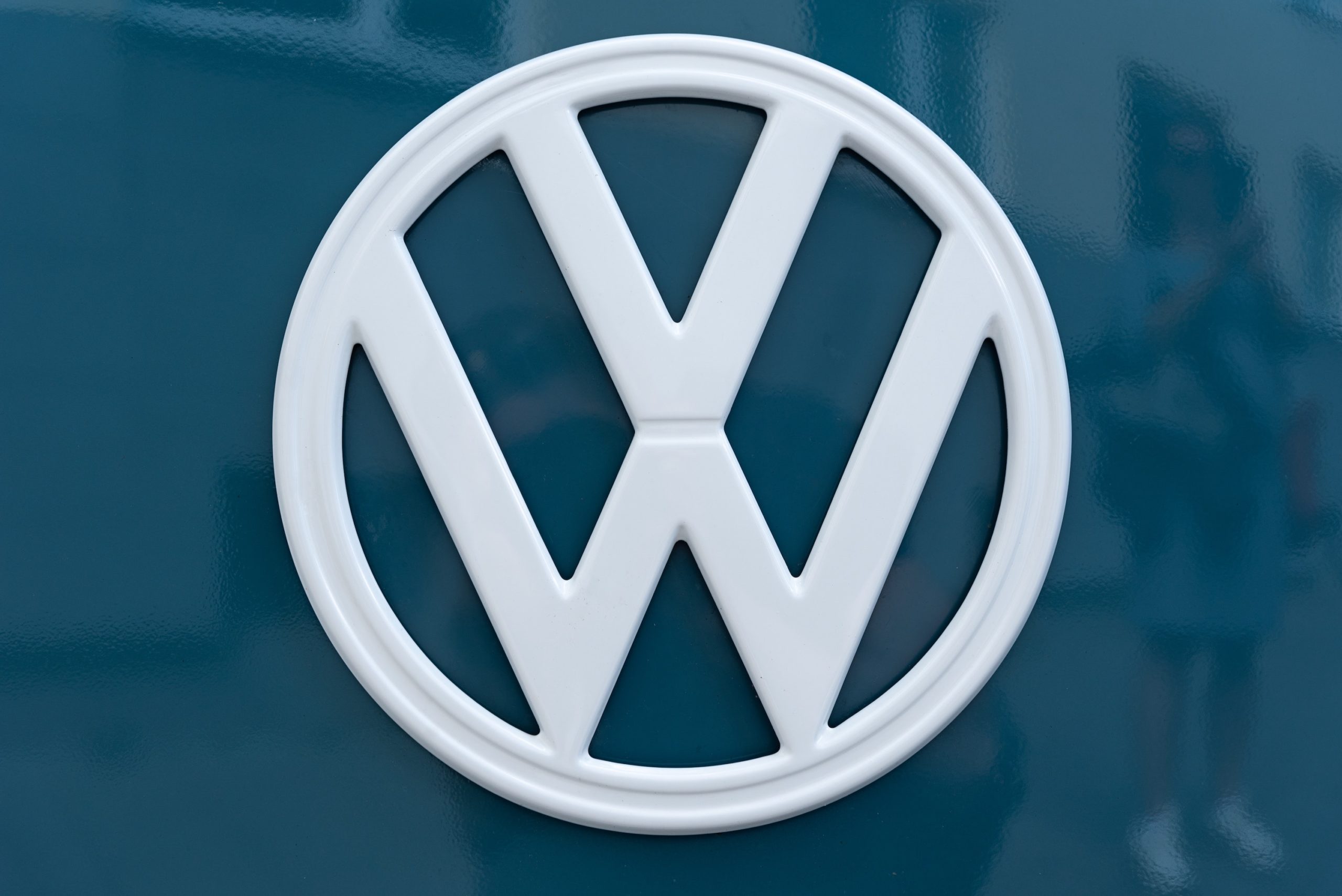 Volkswagen white on blue brand logo Volkswagen brand logo
