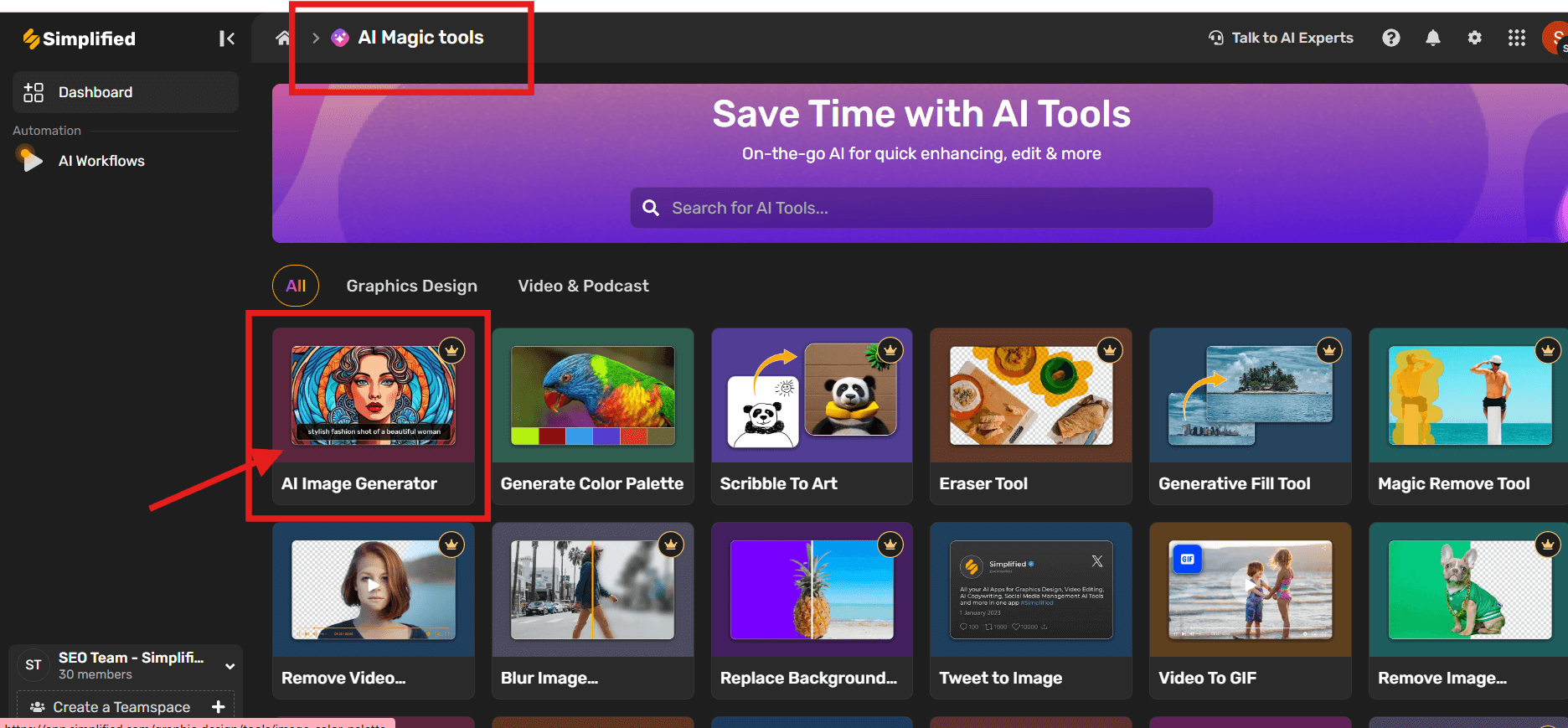 access ai magic tools