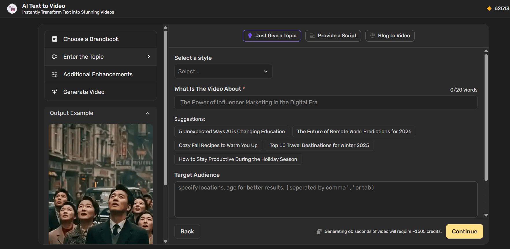 Simplified AI Text to Video
