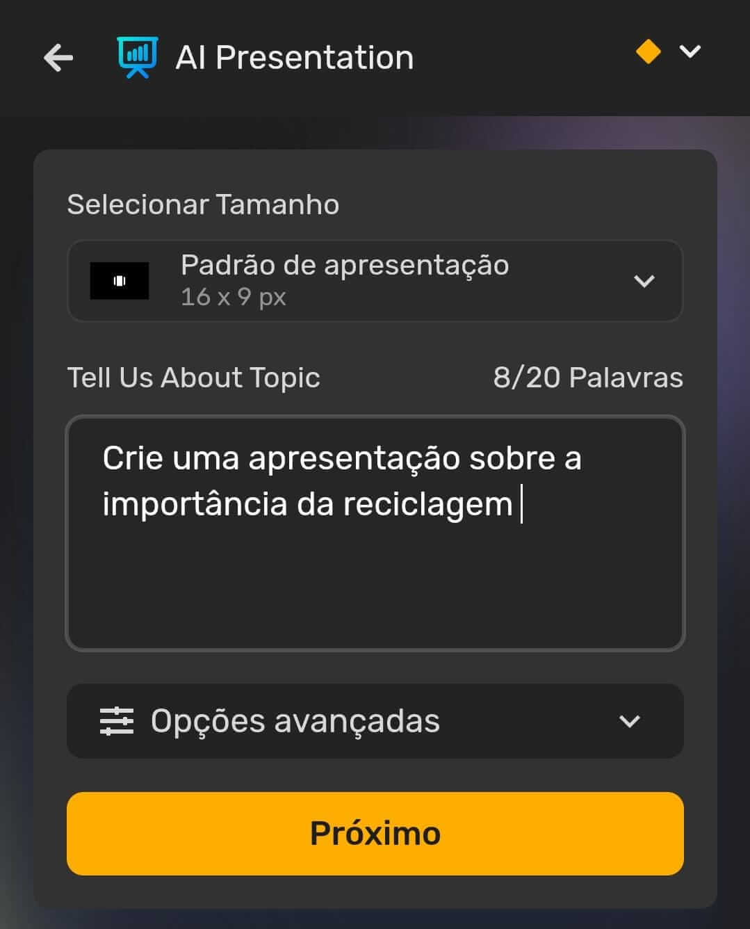 apresentação