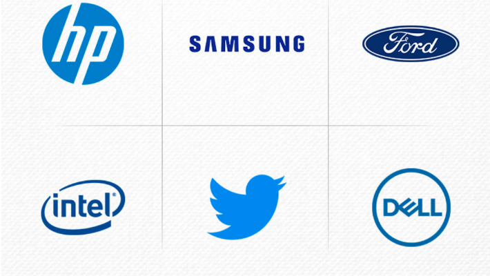 blue logos famous