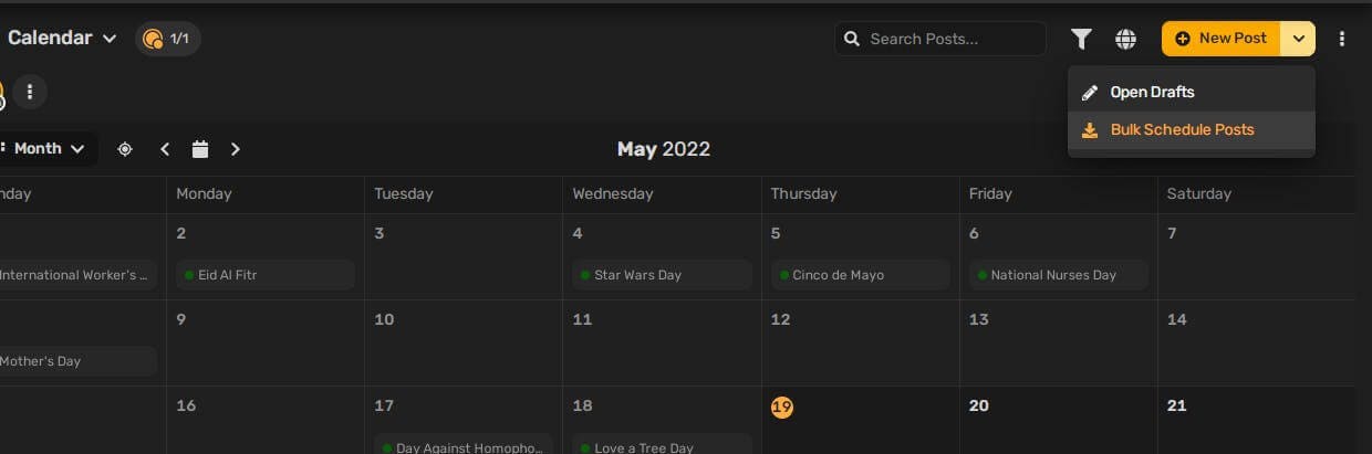 Bulk Schedule Posts