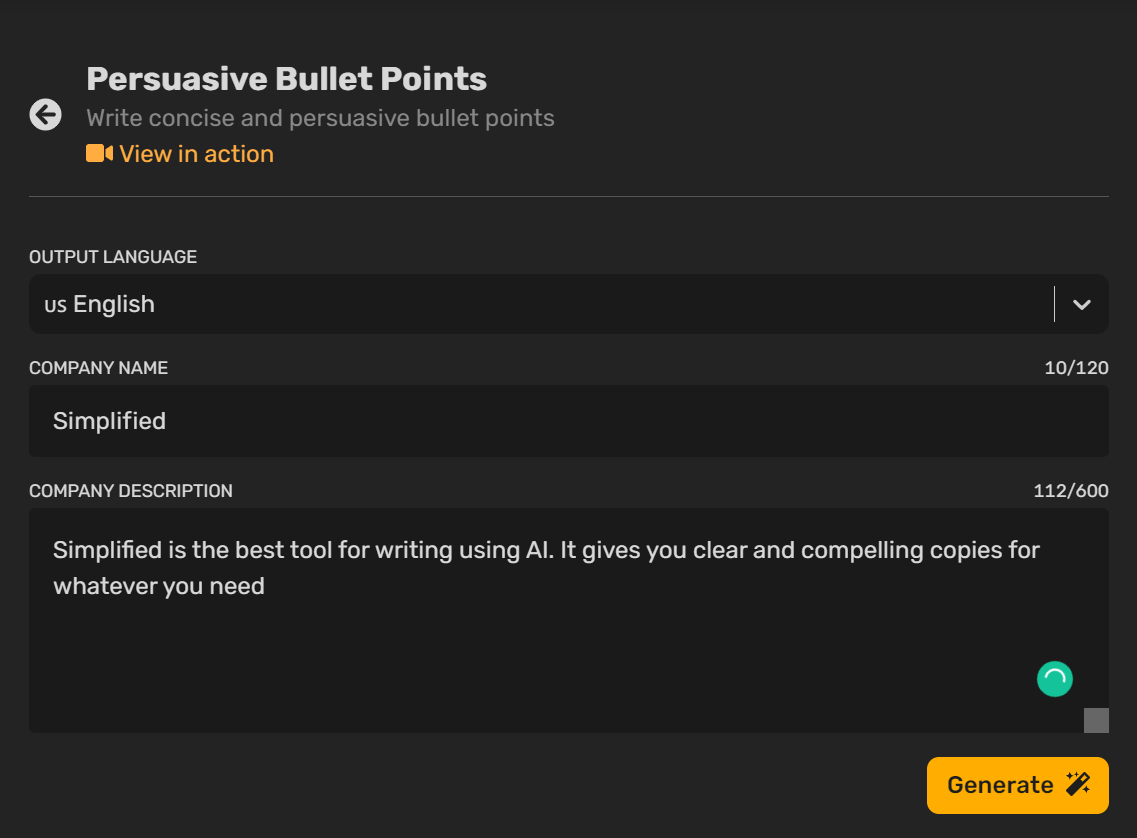 bullet-point-generator
