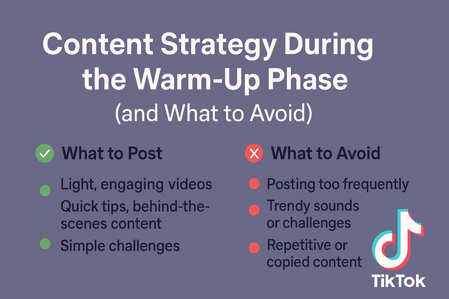 Content Strategy During the Warm-Up Phase: What to Post (and What to Avoid)