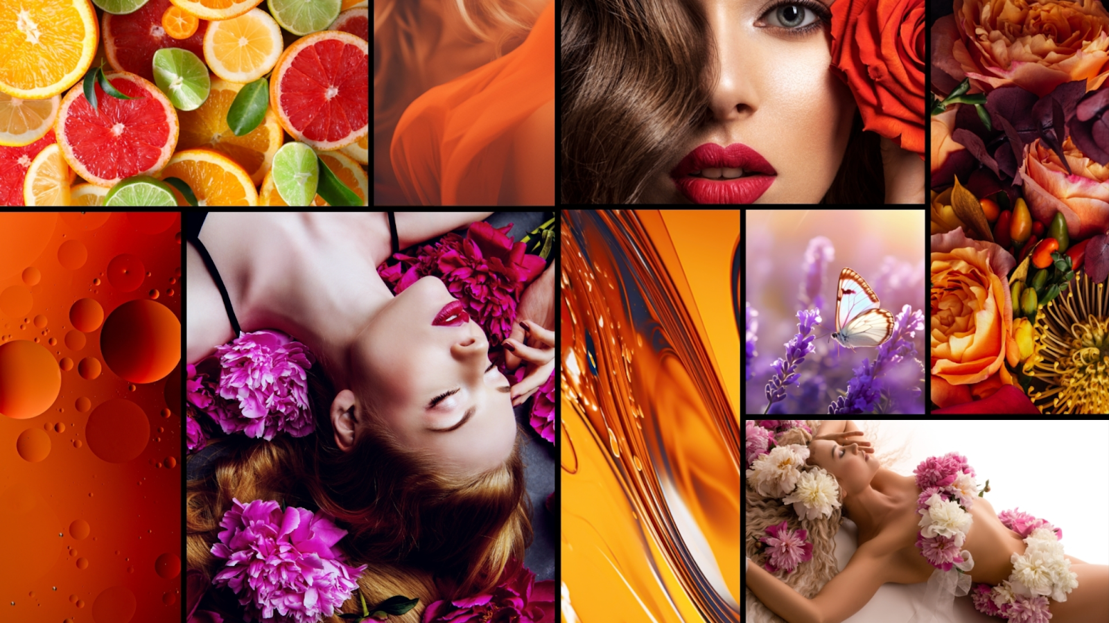 New moodboard for their “Aroma sense” product line showing Maximalism