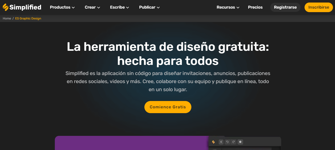 diseñador gráfico freelance con Simplified