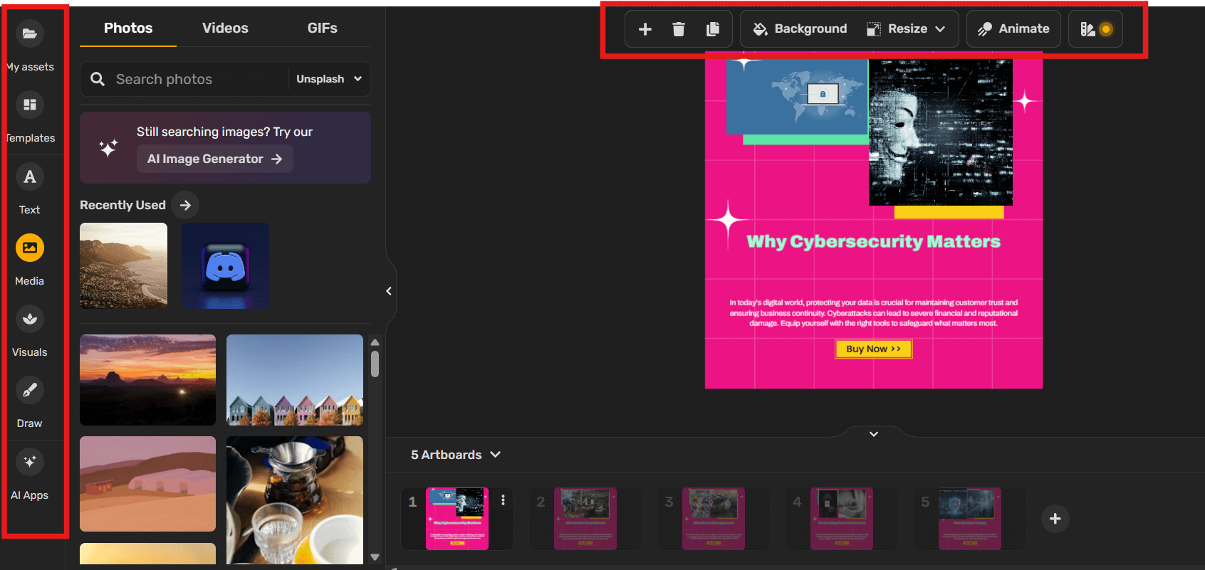 Customize and Edit your ai generated ads