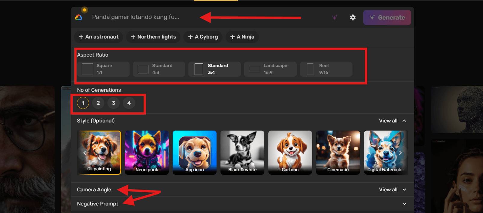 Simplified AI Image Generator Tool