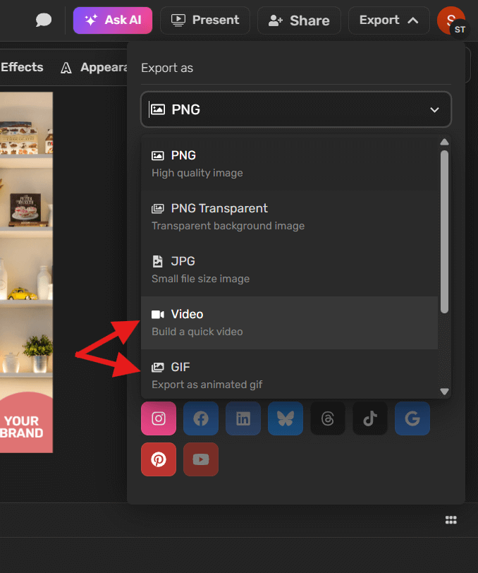 Add Animation for Social media
